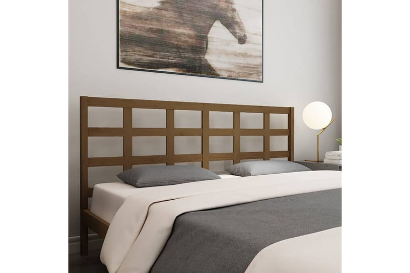 Sängynpääty hunajanruskea 205,5x4x100 cm täysi mänty - Ruskea - Huonekalut - Sänky - Sängyn lisävarusteet & sängynpäädyt - Sängynpääty