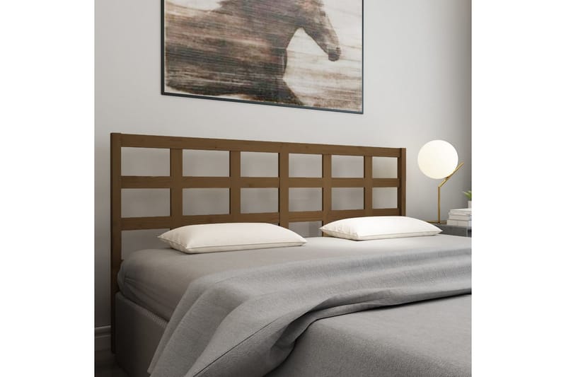 Sängynpääty hunajanruskea 205,5x4x100 cm täysi mänty - Ruskea - Huonekalut - Sänky - Sängyn lisävarusteet & sängynpäädyt - Sängynpääty