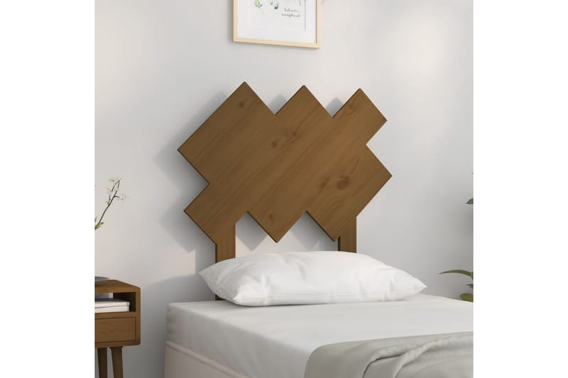 Sängynpääty hunajanruskea 72,5x3x81 cm täysi mänty - Ruskea - Huonekalut - Sänky - Sängyn lisävarusteet & sängynpäädyt - Sängynpääty