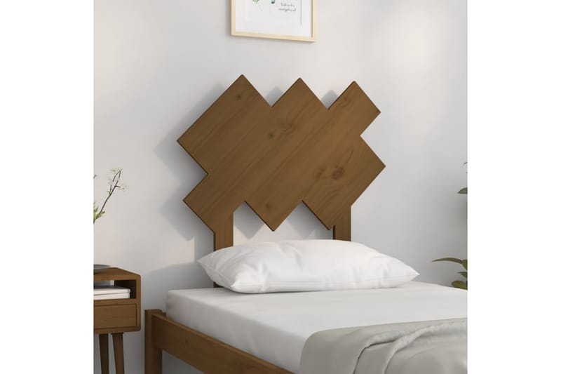 Sängynpääty hunajanruskea 72,5x3x81 cm täysi mänty - Ruskea - Huonekalut - Sänky - Sängyn lisävarusteet & sängynpäädyt - Sängynpääty