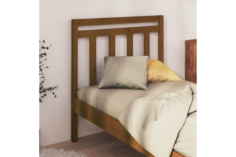 Sängynpääty hunajanruskea 81x4x100 cm täysi mänty - Ruskea - Huonekalut - Sänky - Sängyn lisävarusteet & sängynpäädyt - Sängynpääty