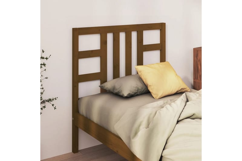 Sängynpääty hunajanruskea 81x4x100 cm täysi mänty - Ruskea - Huonekalut - Sänky - Sängyn lisävarusteet & sängynpäädyt - Sängynpääty