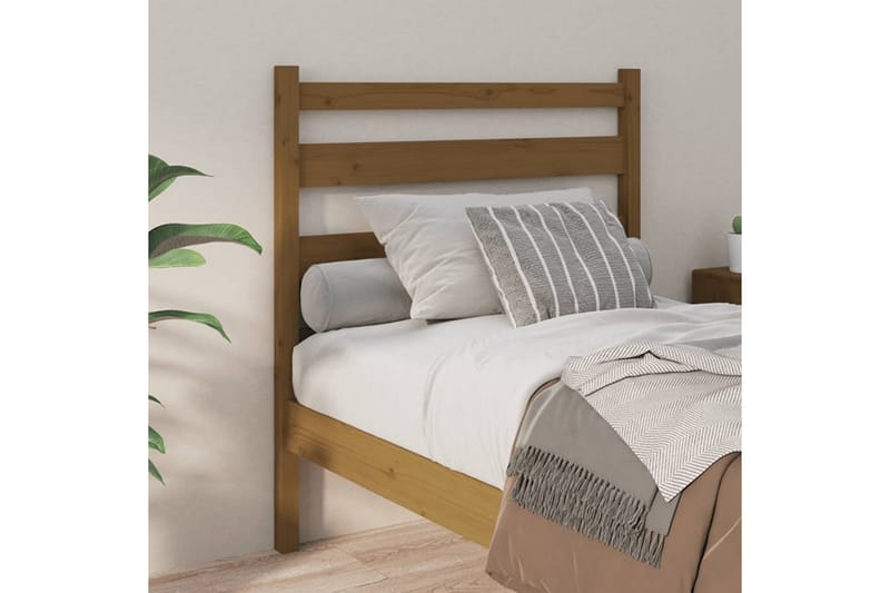 Sängynpääty hunajanruskea 81x4x100 cm täysi mänty - Ruskea - Huonekalut - Sänky - Sängyn lisävarusteet & sängynpäädyt - Sängynpääty