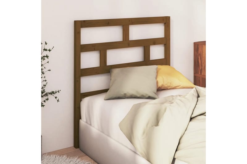 Sängynpääty hunajanruskea 81x4x100 cm täysi mänty - Ruskea - Huonekalut - Sänky - Sängyn lisävarusteet & sängynpäädyt - Sängynpääty