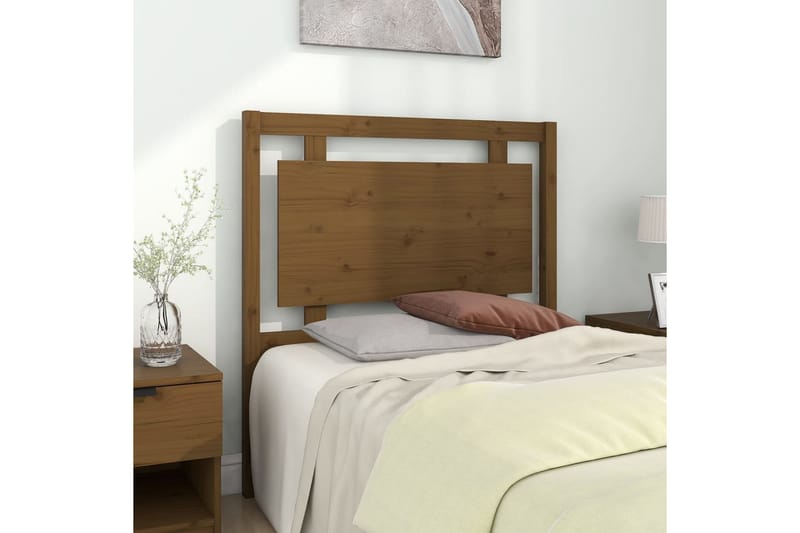 Sängynpääty hunajanruskea 95,5x4x100 cm täysi mänty - Ruskea - Huonekalut - Sänky - Sängyn lisävarusteet & sängynpäädyt - Sängynpääty