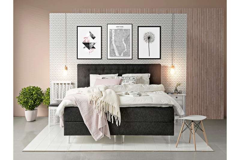 Sängynpääty Idolva 180 cm - Musta - Huonekalut - Sänky - Sängyn lisävarusteet & sängynpäädyt - Sängynpääty