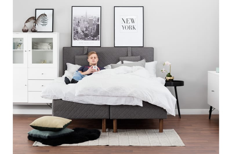 Sängynpääty Kilmer 160 cm - Harmaa - Huonekalut - Sänky - Sängyn lisävarusteet & sängynpäädyt - Sängynpääty