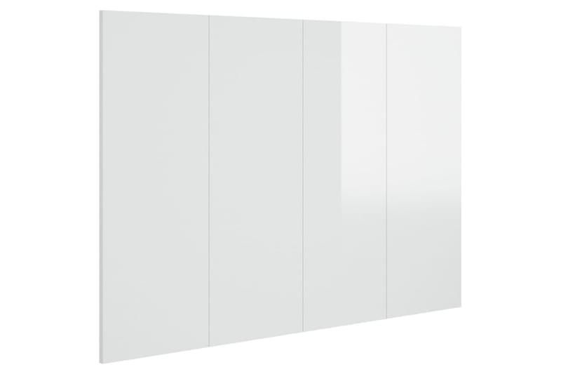 Sängynpääty korkeakiilto valkoinen 120x1,5x80 cm tekninen pu - Valkoinen - Huonekalut - Sänky - Sängyn lisävarusteet & sängynpäädyt - Sängynpääty