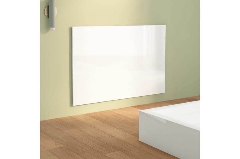 Sängynpääty korkeakiilto valkoinen 120x1,5x80 cm tekninen pu - Valkoinen - Huonekalut - Sänky - Sängyn lisävarusteet & sängynpäädyt - Sängynpääty