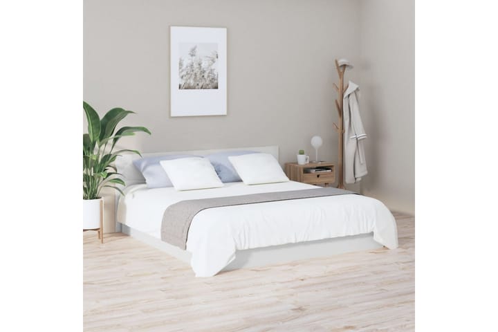 Sängynpääty korkeakiilto valkoinen 200x1,5x80 cm tekninen pu - Valkoinen - Sängynpääty