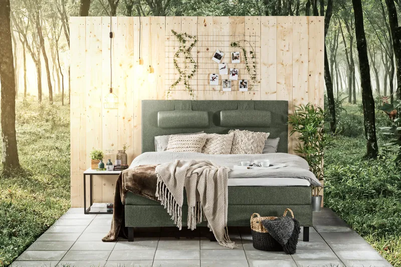 Sängynpääty Lucky 120 cm Sileä - Vihreä - Huonekalut - Sänky - Sängyn lisävarusteet & sängynpäädyt - Sängynpääty