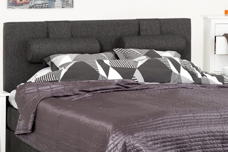 Sängynpääty Lucky 150 cm Sileä - Musta/Harmaa - Huonekalut - Sänky - Sängyn lisävarusteet & sängynpäädyt - Sängynpääty