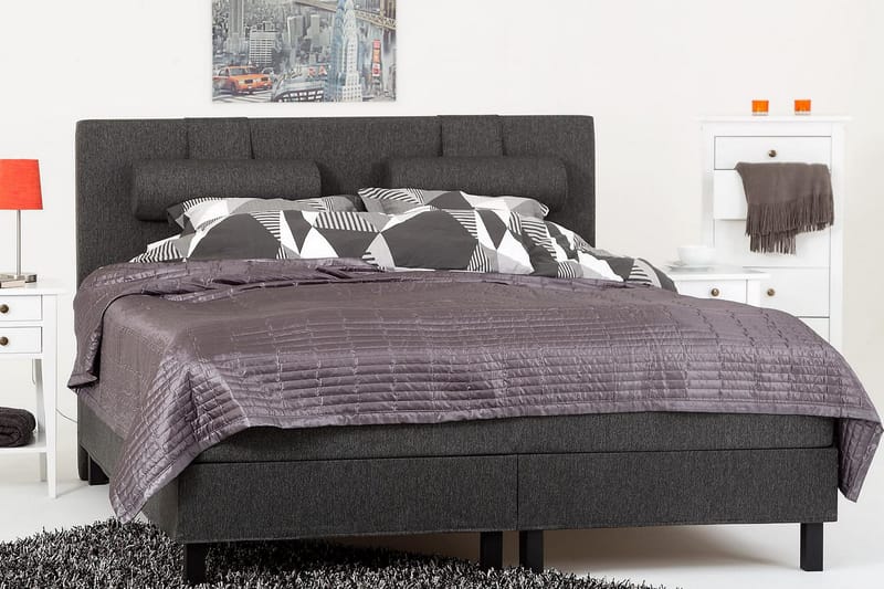 Sängynpääty Lucky 150 cm Sileä - Musta/Harmaa - Huonekalut - Sänky - Sängyn lisävarusteet & sängynpäädyt - Sängynpääty