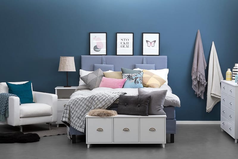 Sängynpääty Lucky 150 cm Sileä - Tummansininen - Huonekalut - Sänky - Sängyn lisävarusteet & sängynpäädyt - Sängynpääty