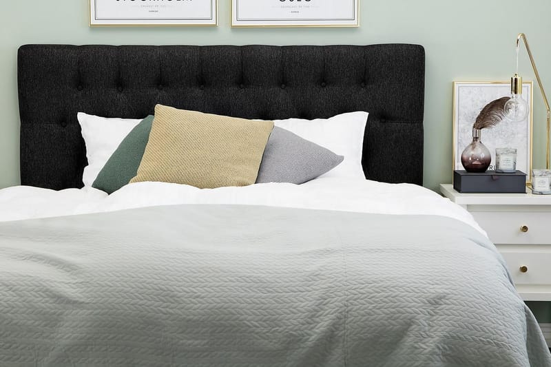 Sängynpääty Lucky 160 cm Diamant - Musta/Harmaa - Huonekalut - Sänky - Sängyn lisävarusteet & sängynpäädyt - Sängynpääty