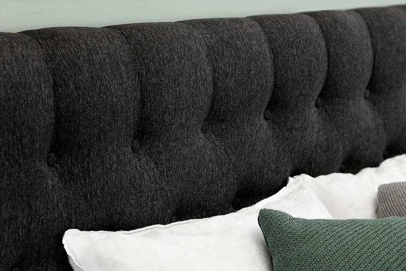 Sängynpääty Lucky 160 cm Diamant - Musta/Harmaa - Huonekalut - Sänky - Sängyn lisävarusteet & sängynpäädyt - Sängynpääty