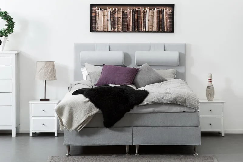 Sängynpääty Meja 160 cm - Vaaleanharmaa - Huonekalut - Sänky - Sängyn lisävarusteet & sängynpäädyt - Sängynpääty