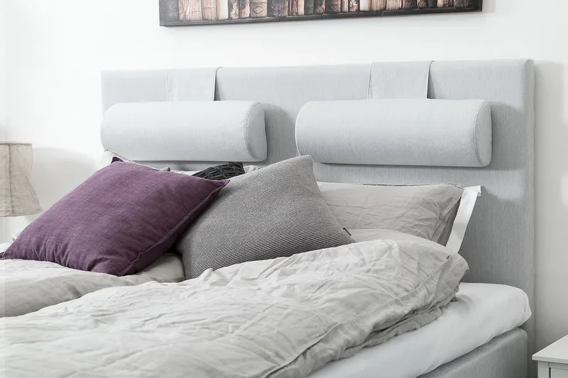 Sängynpääty Meja 180 cm - Vaaleanharmaa - Huonekalut - Sänky - Sängyn lisävarusteet & sängynpäädyt - Sängynpääty