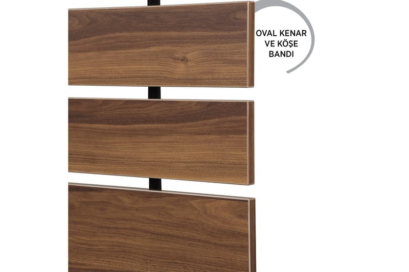 Sängynpääty Montek - Pähkinä - Huonekalut - Sänky - Sängyn lisävarusteet & sängynpäädyt - Sängynpääty