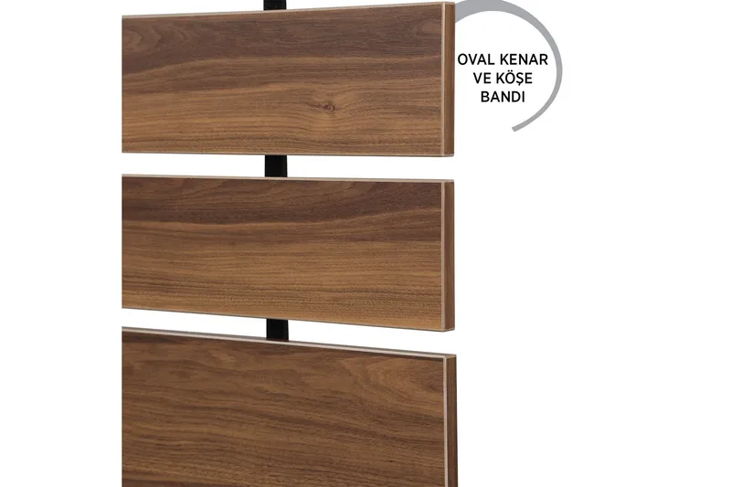 Sängynpääty Montek - Pähkinä - Huonekalut - Sänky - Sängyn lisävarusteet & sängynpäädyt - Sängynpääty