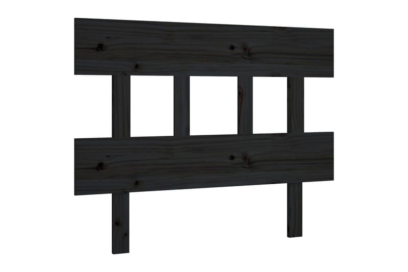 Sängynpääty musta 103,5x3x81 cm täysi mänty - Musta - Huonekalut - Sänky - Sängyn lisävarusteet & sängynpäädyt - Sängynpääty