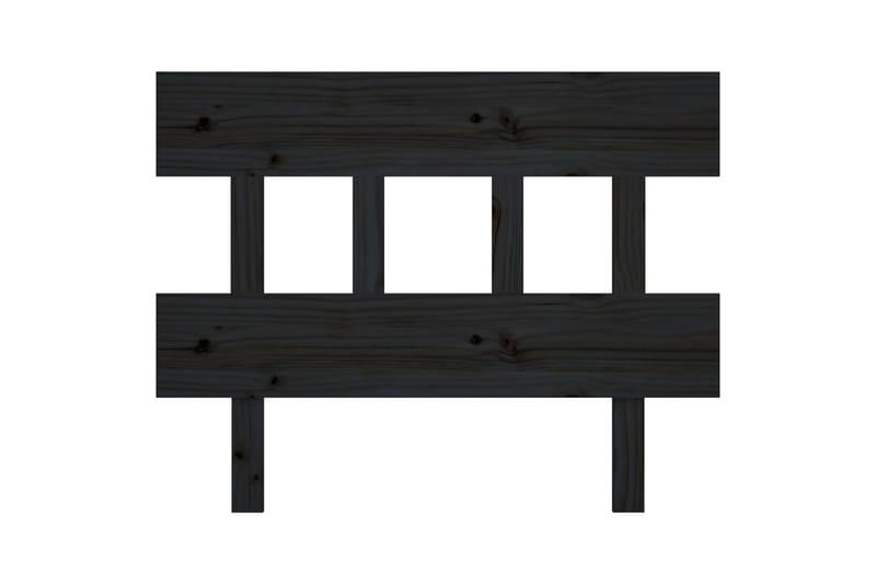 Sängynpääty musta 103,5x3x81 cm täysi mänty - Musta - Huonekalut - Sänky - Sängyn lisävarusteet & sängynpäädyt - Sängynpääty