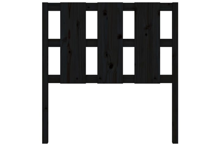 Sängynpääty musta 105,5x4x100 cm täysi mänty - Musta - Sängynpääty