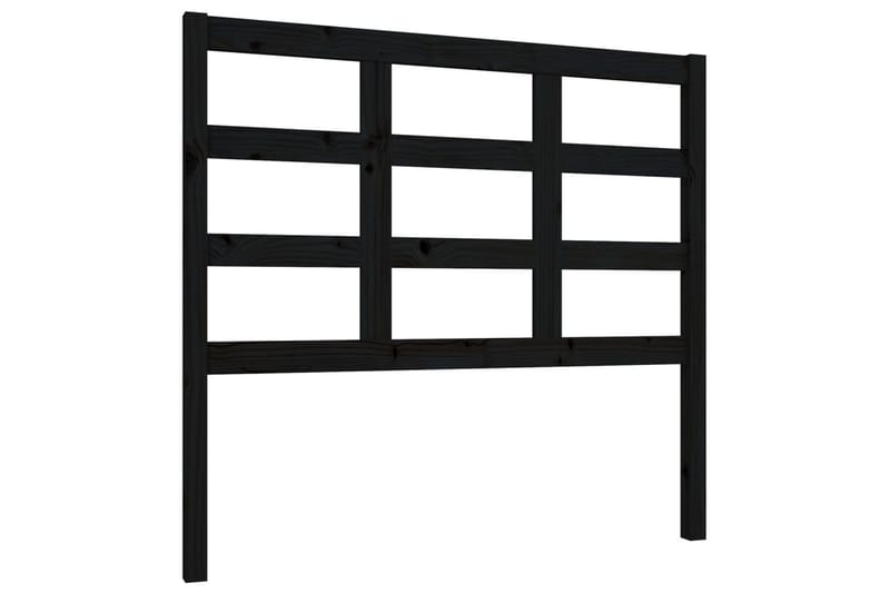 Sängynpääty musta 105,5x4x100 cm täysi mänty - Musta - Huonekalut - Sänky - Sängyn lisävarusteet & sängynpäädyt - Sängynpääty