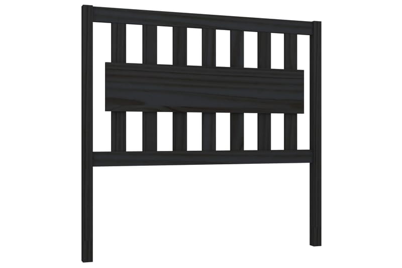 Sängynpääty musta 105,5x4x100 cm täysi mänty - Musta - Huonekalut - Sänky - Sängyn lisävarusteet & sängynpäädyt - Sängynpääty