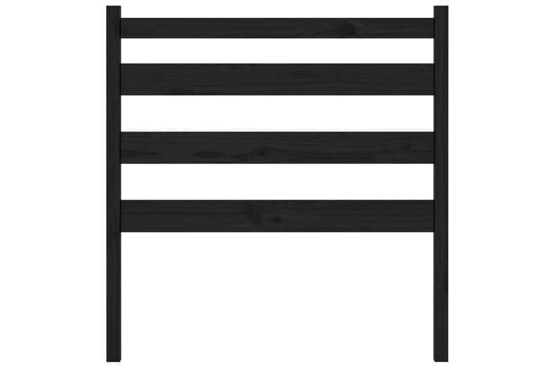Sängynpääty musta 106x4x100 cm täysi mänty - Musta - Huonekalut - Sänky - Sängyn lisävarusteet & sängynpäädyt - Sängynpääty