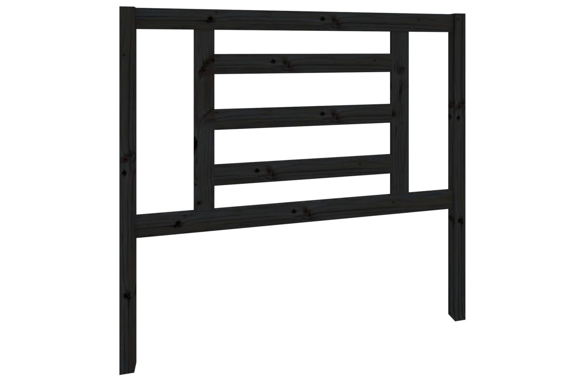 Sängynpääty musta 106x4x100 cm täysi mänty - Musta - Huonekalut - Sänky - Sängyn lisävarusteet & sängynpäädyt - Sängynpääty