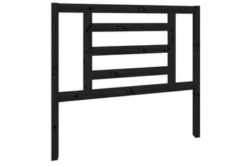 Sängynpääty musta 106x4x100 cm täysi mänty - Musta - Huonekalut - Sänky - Sängyn lisävarusteet & sängynpäädyt - Sängynpääty