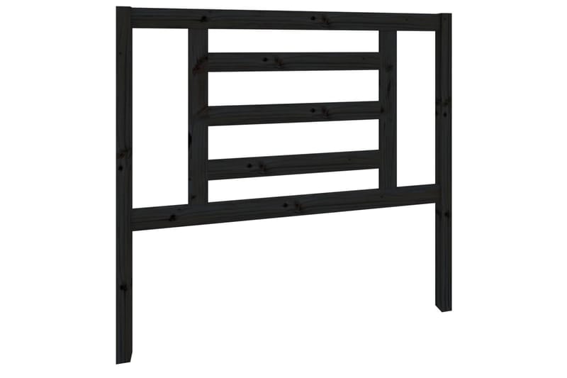 Sängynpääty musta 106x4x100 cm täysi mänty - Musta - Huonekalut - Sänky - Sängyn lisävarusteet & sängynpäädyt - Sängynpääty