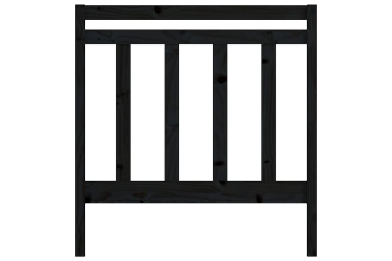 Sängynpääty musta 106x4x100 cm täysi mänty - Musta - Huonekalut - Sänky - Sängyn lisävarusteet & sängynpäädyt - Sängynpääty