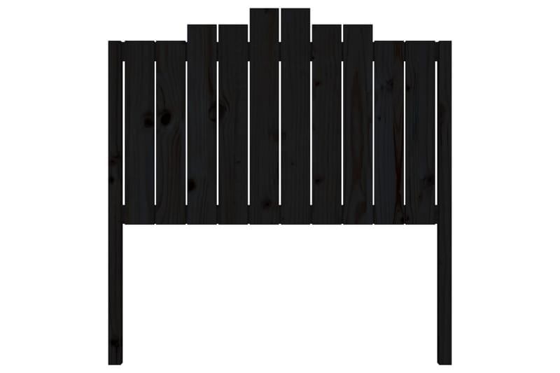 Sängynpääty musta 106x4x110 cm täysi mänty - Musta - Huonekalut - Sänky - Sängyn lisävarusteet & sängynpäädyt - Sängynpääty