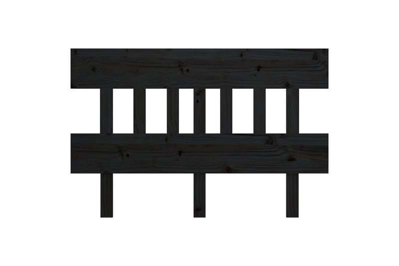 Sängynpääty musta 123,5x3x81 cm täysi mänty - Musta - Huonekalut - Sänky - Sängyn lisävarusteet & sängynpäädyt - Sängynpääty