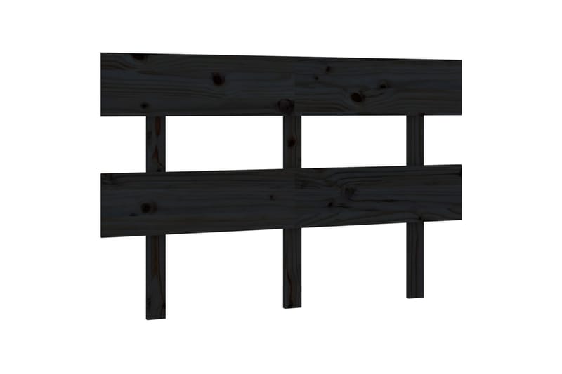Sängynpääty musta 124x3x81 cm täysi mänty - Musta - Huonekalut - Sänky - Sängyn lisävarusteet & sängynpäädyt - Sängynpääty