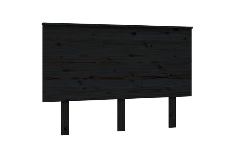 Sängynpääty musta 124x6x82,5 cm täysi mänty - Musta - Huonekalut - Sänky - Sängyn lisävarusteet & sängynpäädyt - Sängynpääty
