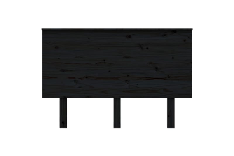 Sängynpääty musta 124x6x82,5 cm täysi mänty - Musta - Huonekalut - Sänky - Sängyn lisävarusteet & sängynpäädyt - Sängynpääty