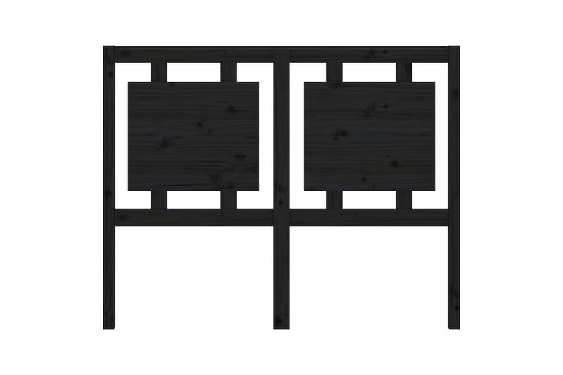 Sängynpääty musta 125,5x4x100 cm täysi mänty - Musta - Huonekalut - Sänky - Sängyn lisävarusteet & sängynpäädyt - Sängynpääty