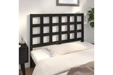 Sängynpääty musta 125,5x4x100 cm täysi mänty - Musta - Huonekalut - Sänky - Sängyn lisävarusteet & sängynpäädyt - Sängynpääty