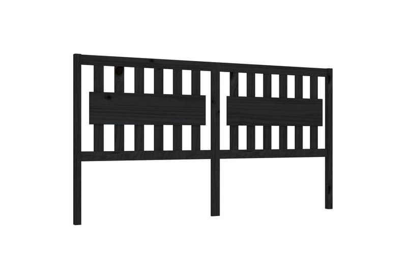 Sängynpääty musta 125,5x4x100 cm täysi mänty - Musta - Huonekalut - Sänky - Sängyn lisävarusteet & sängynpäädyt - Sängynpääty