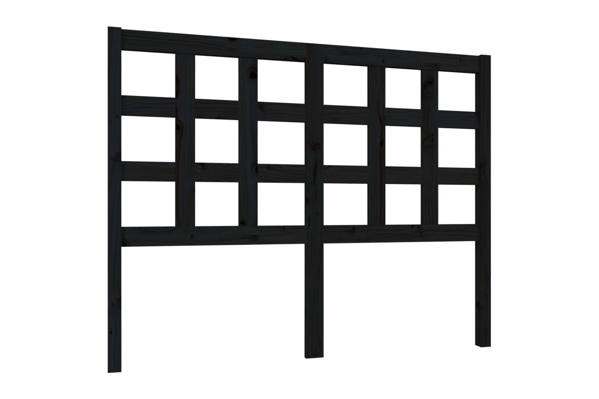 Sängynpääty musta 125,5x4x100 cm täysi mänty - Musta - Huonekalut - Sänky - Sängyn lisävarusteet & sängynpäädyt - Sängynpääty