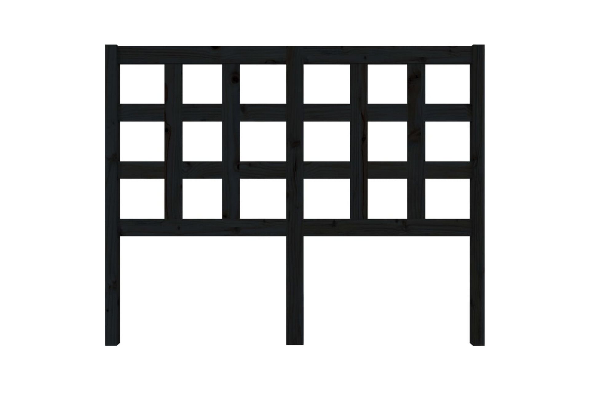 Sängynpääty musta 125,5x4x100 cm täysi mänty - Musta - Huonekalut - Sänky - Sängyn lisävarusteet & sängynpäädyt - Sängynpääty