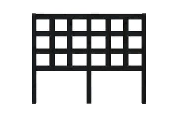 Sängynpääty musta 125,5x4x100 cm täysi mänty - Musta - Huonekalut - Sänky - Sängyn lisävarusteet & sängynpäädyt - Sängynpääty