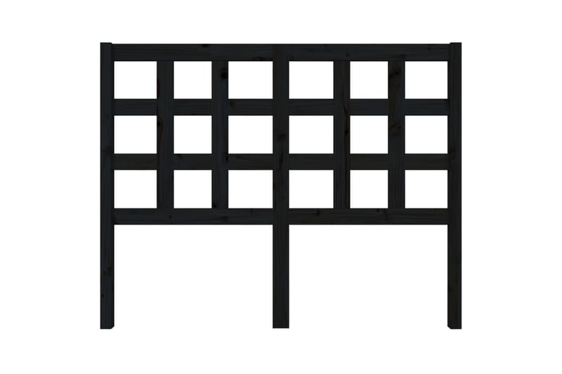 Sängynpääty musta 125,5x4x100 cm täysi mänty - Musta - Huonekalut - Sänky - Sängyn lisävarusteet & sängynpäädyt - Sängynpääty