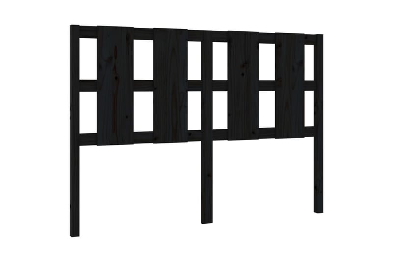 Sängynpääty musta 125,5x4x100 cm täysi mänty - Musta - Huonekalut - Sänky - Sängyn lisävarusteet & sängynpäädyt - Sängynpääty
