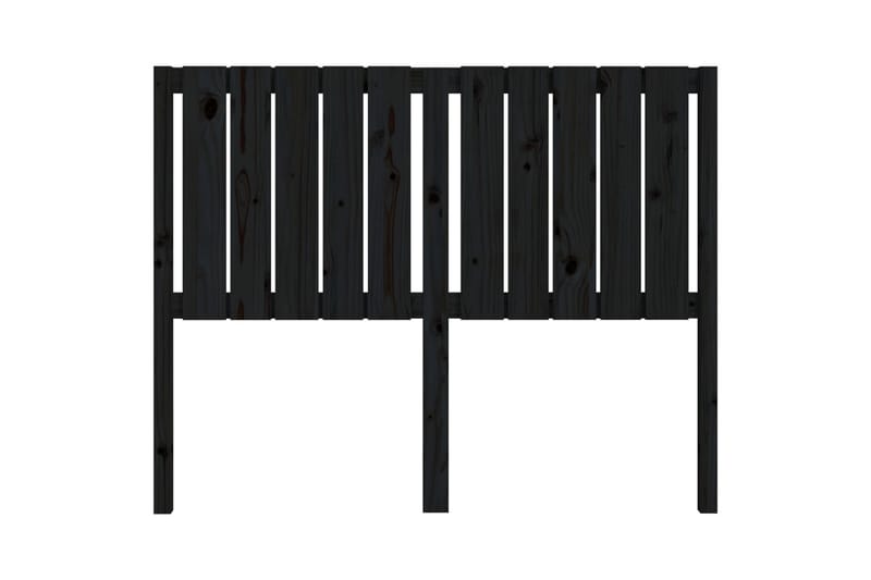 Sängynpääty musta 125,5x4x100 cm täysi mänty - Musta - Huonekalut - Sänky - Sängyn lisävarusteet & sängynpäädyt - Sängynpääty