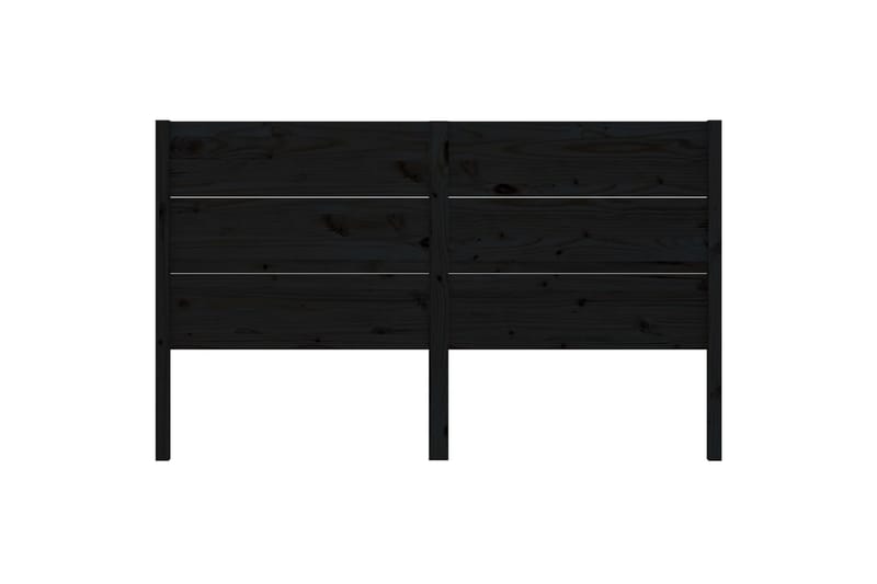 Sängynpääty musta 126x4x100 cm täysi mänty - Musta - Huonekalut - Sänky - Sängyn lisävarusteet & sängynpäädyt - Sängynpääty