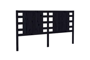 Sängynpääty musta 126x4x100 cm täysi mänty - Musta - Huonekalut - Sänky - Sängyn lisävarusteet & sängynpäädyt - Sängynpääty